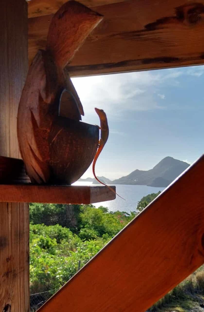 Ti Kaz Anoli Cottage En Bois Avec Vue Sur La Baie Terre-de-Bas Екстериор снимка